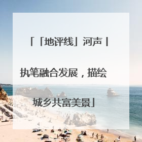 「地评线」河声丨执笔融合发展，描绘城乡共富美景