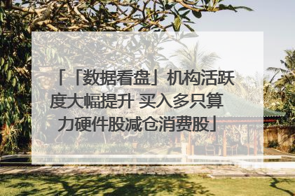「数据看盘」机构活跃度大幅提升 买入多只算力硬件股减仓消费股