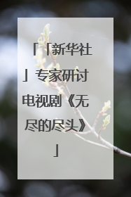 「新华社」专家研讨电视剧《无尽的尽头》