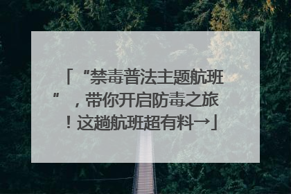 “禁毒普法主题航班”，带你开启防毒之旅！这趟航班超有料→