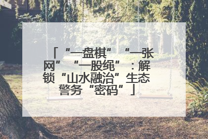 “一盘棋”“一张网”“一股绳”：解锁“山水融治”生态警务“密码”