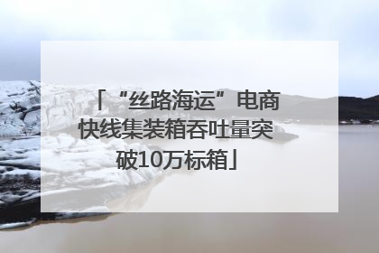“丝路海运”电商快线集装箱吞吐量突破10万标箱