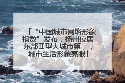 “中国城市网络形象指数”发布，扬州位居东部Ⅱ型大城市第一，城市生活形象亮眼