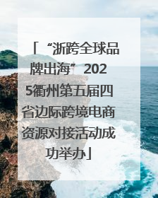 “浙跨全球品牌出海”2025衢州第五届四省边际跨境电商资源对接活动成功举办