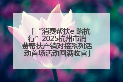 “消费帮扶e 路杭行”2025杭州市消费帮扶产销对接系列活动首场活动圆满收官