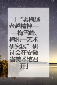 “老梅越老越精神——梅雪峰、梅纯一艺术研究展”研讨会在安徽省美术馆召开