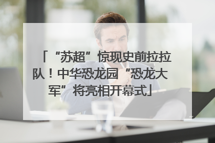 “苏超”惊现史前拉拉队！中华恐龙园“恐龙大军”将亮相开幕式