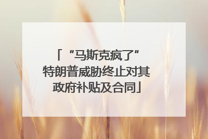 “马斯克疯了” 特朗普威胁终止对其政府补贴及合同