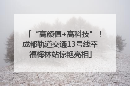 “高颜值+高科技”！成都轨道交通13号线幸福梅林站惊艳亮相