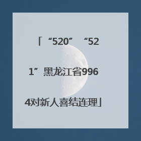 “520”“521”黑龙江省9964对新人喜结连理
