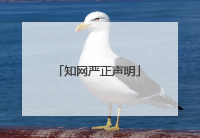 知网严正声明