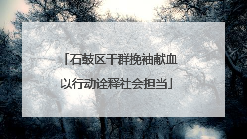 石鼓区干群挽袖献血 以行动诠释社会担当