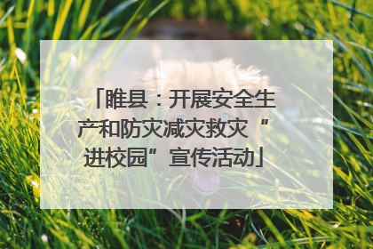 睢县：开展安全生产和防灾减灾救灾“进校园”宣传活动