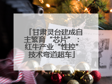甘肃灵台建成自主繁育“芯片”：红牛产业“性控”技术弯道超车