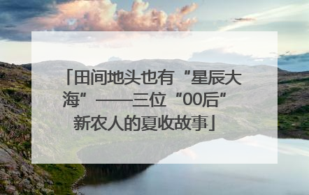 田间地头也有“星辰大海”——三位“00后”新农人的夏收故事