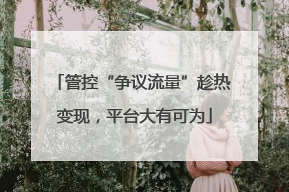 管控“争议流量”趁热变现，平台大有可为
