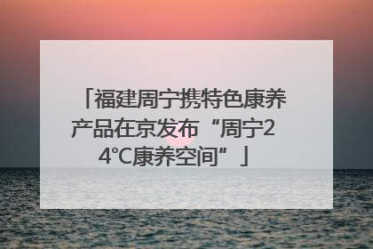 福建周宁携特色康养产品在京发布“周宁24℃康养空间”