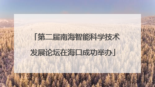 第二届南海智能科学技术发展论坛在海口成功举办