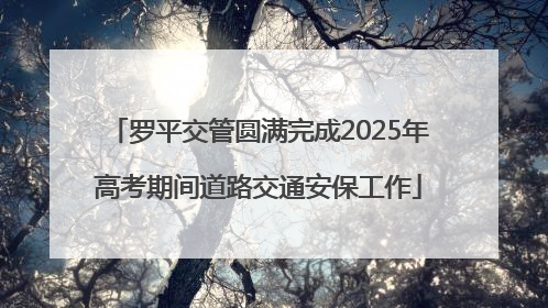 罗平交管圆满完成2025年高考期间道路交通安保工作