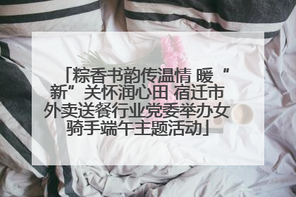 粽香书韵传温情 暖“新”关怀润心田 宿迁市外卖送餐行业党委举办女骑手端午主题活动
