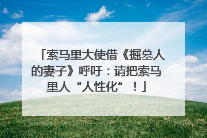 索马里大使借《掘墓人的妻子》呼吁：请把索马里人“人性化”！