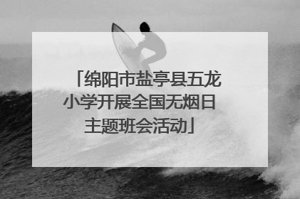 绵阳市盐亭县五龙小学开展全国无烟日主题班会活动
