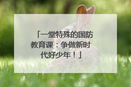 一堂特殊的国防教育课：争做新时代好少年！