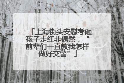 上海街头安慰考砸孩子走红非偶然，“前辈们一直教我怎样做好交警”