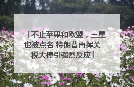 不止苹果和欧盟，三星也被点名 特朗普再挥关税大棒引强烈反应