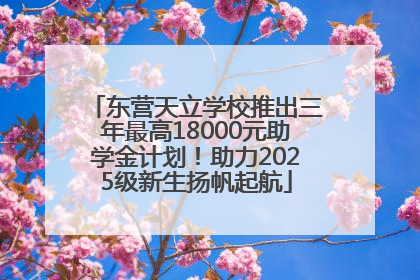 东营天立学校推出三年最高18000元助学金计划！助力2025级新生扬帆起航