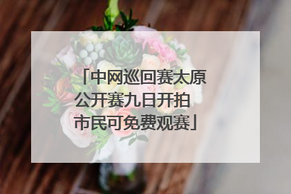 中网巡回赛太原公开赛九日开拍 市民可免费观赛