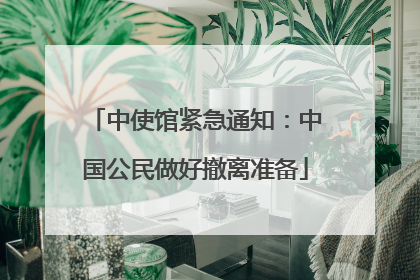 中使馆紧急通知：中国公民做好撤离准备
