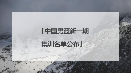 中国男篮新一期集训名单公布