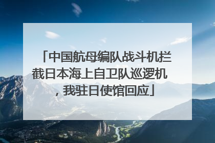 中国航母编队战斗机拦截日本海上自卫队巡逻机，我驻日使馆回应