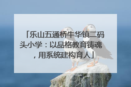乐山五通桥牛华镇二码头小学：以品格教育铸魂，用系统建构育人