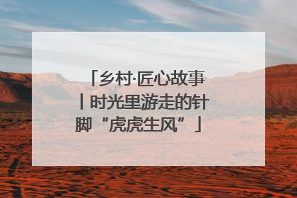 乡村·匠心故事丨时光里游走的针脚“虎虎生风”