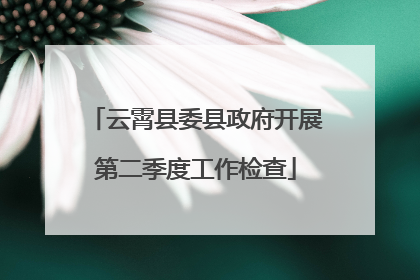 云霄县委县政府开展第二季度工作检查
