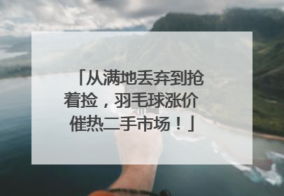 从满地丢弃到抢着捡，羽毛球涨价催热二手市场！