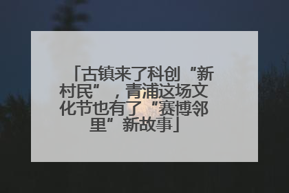 古镇来了科创“新村民”，青浦这场文化节也有了“赛博邻里”新故事