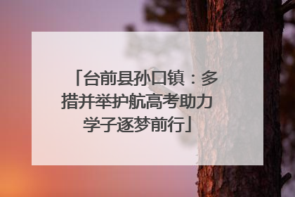 台前县孙口镇：多措并举护航高考助力学子逐梦前行