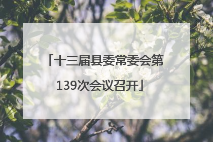 十三届县委常委会第139次会议召开
