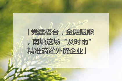 党建搭台，金融赋能，南塘这场“及时雨”精准滴灌外贸企业