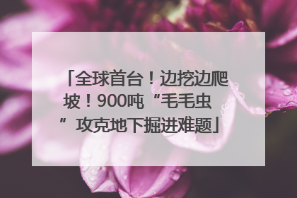 全球首台！边挖边爬坡！900吨“毛毛虫”攻克地下掘进难题