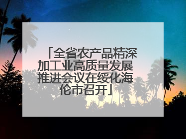 全省农产品精深加工业高质量发展推进会议在绥化海伦市召开