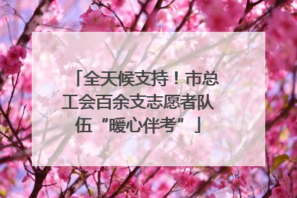 全天候支持！市总工会百余支志愿者队伍“暖心伴考”