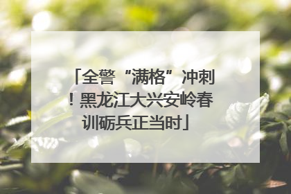 全警“满格”冲刺！黑龙江大兴安岭春训砺兵正当时