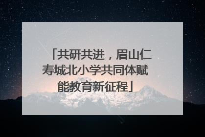 共研共进，眉山仁寿城北小学共同体赋能教育新征程