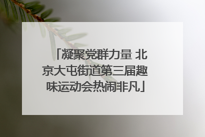 凝聚党群力量 北京大屯街道第三届趣味运动会热闹非凡