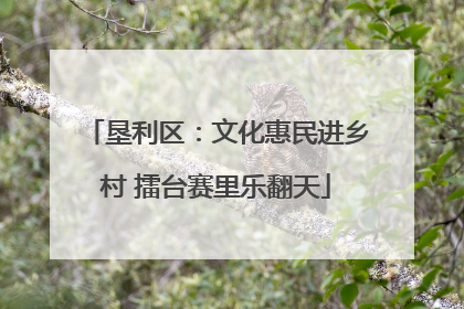 垦利区：文化惠民进乡村 擂台赛里乐翻天