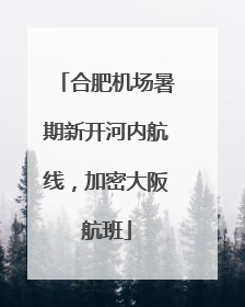 合肥机场暑期新开河内航线，加密大阪航班